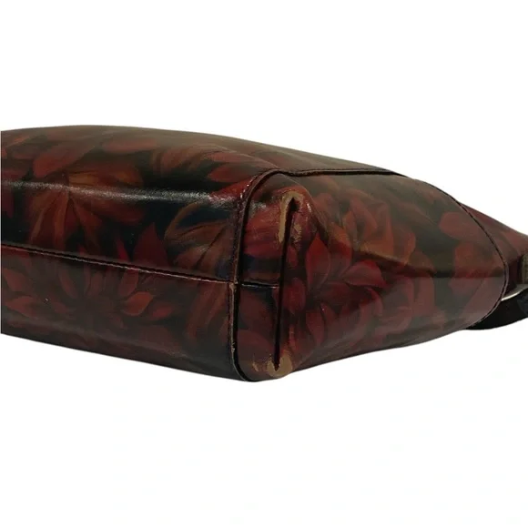 Patricia Nash Aveley Rustic Mums Leather Crossbody w/Dust Bag - EC - Picture 5 of 13